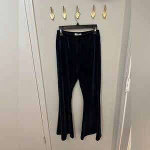 Navy Velvet Bell Bottom Natural Life Pants, Sz M